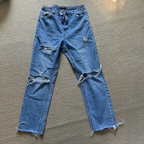 Missguided blue ripped knee - blue,