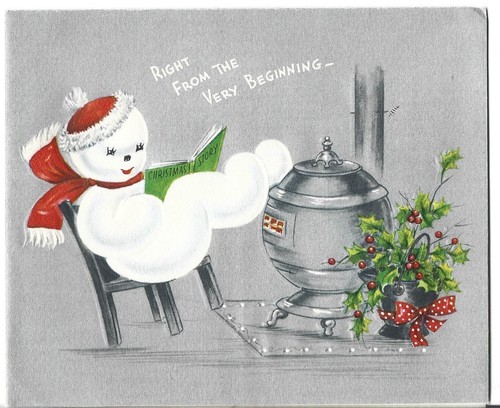 Vtg christmas card - vtg, 5.5x4.5