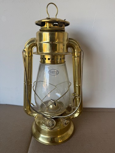 Vintage dietz brass lantern - brass,