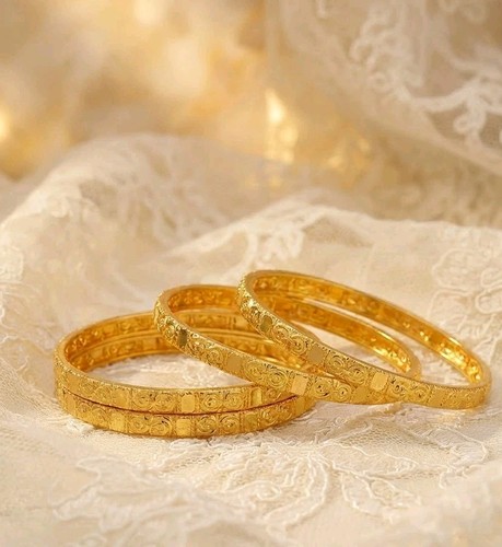 22k gold plated indian bangles - 22k,