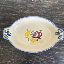 Poole Pottery Dorset Fruits Eared Large Vegetable Serving Dish 12.5" x 7.5"