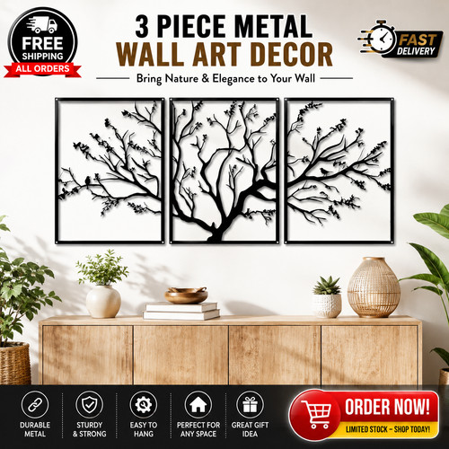 Large tree life metal wall - of,