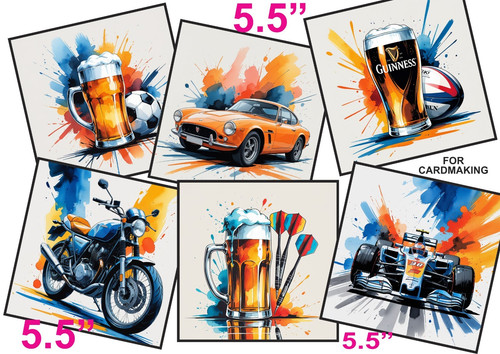 Male birthday card toppers - male,