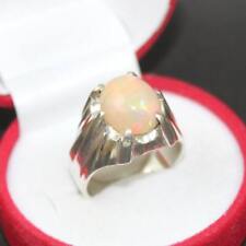 Natural Australian Opal Ring Handmade Sterling Silver 925 for Women
