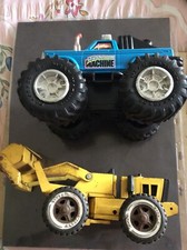 Tonka Truck Yellow Vintage Excavator Canada Front Loader 52900 & Mean Machine