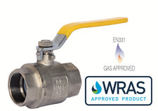 BRASS BALL VALVES NICKEL, PLATED BSP SIZES 40 BAR RATED WRAS/GAS APPROVED