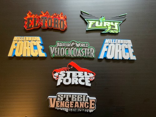 Roller coaster logo magnet - magnet, 3d