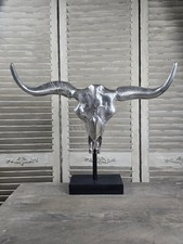 Bison skull silver stand - bison,