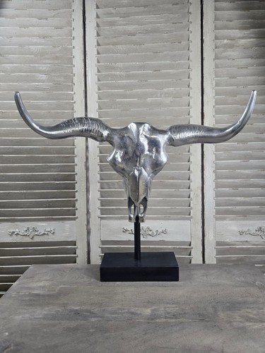 Bison skull silver - skull, stand