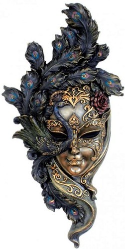Venetian mask peacock wall - venetian,