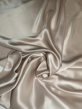Pure silk satin, 19 momme, 140 cm, oyster, sold by half a metre