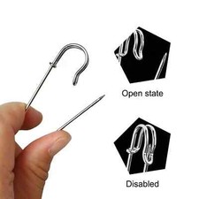 Silver Safety Pins Extra Large Fastener Kilts Blankets Crafts Skirts Art Crafts