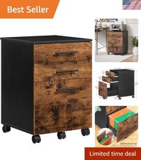 3-Drawer File Cabinet, Wooden