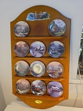 Bradford Exchange Thomas Kinkade 1996 Enchanted Seasons 11 Mini Plates & Stand