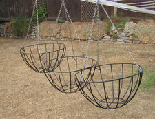x3 Garden Hanging Basket s 37cm VGC