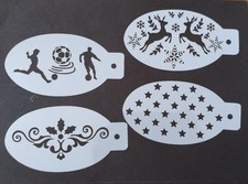 Stencils Face Painting Kids DIY Art Craft Painting Card 4 pcs 10 cm