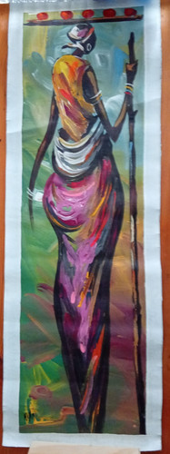 Original hand painted - hand-painted, african