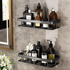 2PCS Bathroom Caddy Storage Shower Shelf Kitchen Rack Self Adhesive Organiser UK