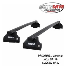 Thule Steel SquareBar Evo Roof Bar Set Vauxhall Zafira B Mk.2 07-14 Closed Rail