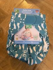Tots Bots Peenut Bamboozle Cover Penguin Print Reusable Cloth Nappy Wrap Size 2