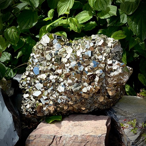Xxl peruvian pyrite crystal - peruvian,