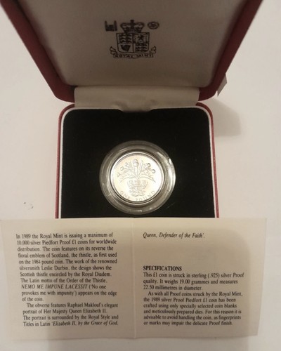1989 silver proof - silver, piedfort