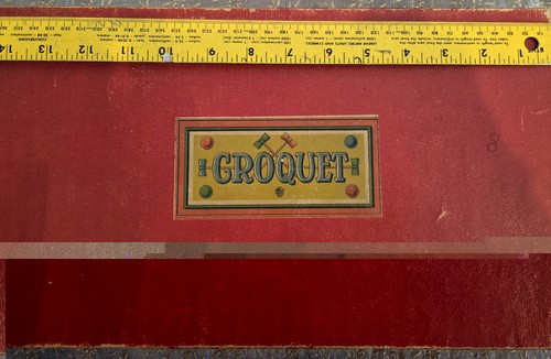 Vintage table croquet game - table, set