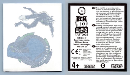 Ben alien force 8 topps - ben, 10