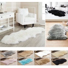 Large Faux Fur Rug Soft Fluffy Sheepskin Mat Sofa Shaggy Floor Carpet Washable