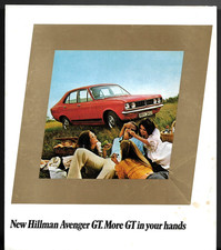 Hillman Avenger GT 1500 4-dr 1970-1971 UK Market Launch Foldout Sales Brochure