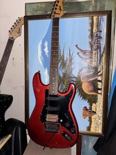 Vintage 1980s Axis Candy Apple Red Maple Electric Guitar For restoration￼