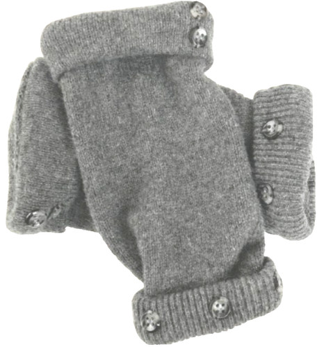 Fingerless gloves gray 100 - gray, 100%