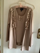 Antthony Design Beige two piece Top & Cardigan, Size L