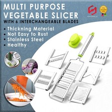 6 In1 Multi-Purpose Vegetable Slicer Peeler Kitchen Stainless Steel Grater Tool