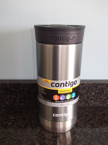 Contigo grey travel flask mug