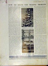 Original Old Antique Print Traffic Problem Diagram Railway Wagon 1914 20th