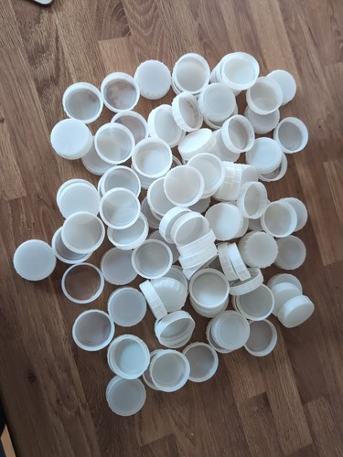 100 clean used - white, plastic