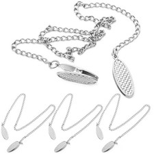 4 Pcs Napkin Chain with Clip Silver, Personal Serviette Chain with Clips, Elegan