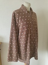 Alice Collins Camel And White Spotted Lomg Sleeve Fleece Jacket Size 24