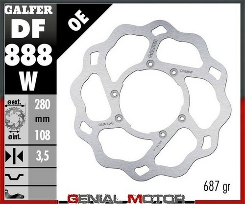 Galfer front brake disc wave - galfer,