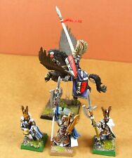 Warhammer High Elves - Caradryan, Phoenix Guard x2 + Hero on Pegasus - (BI)