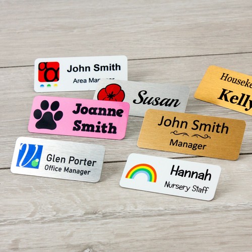 Metal name badges - badges, pin