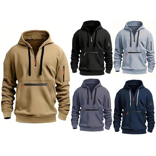 Men hooded hoodie zipper - men's,