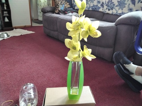 Vintage vase green - green, &