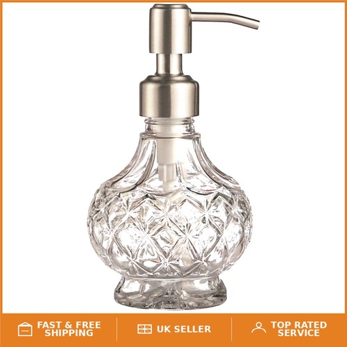 Refillable round glass soap - glass,