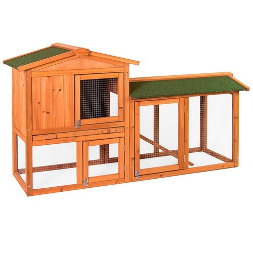 Sale double wooden pet hutch - wooden,