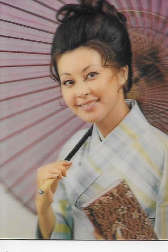 Winking lady postcard a - postcard,