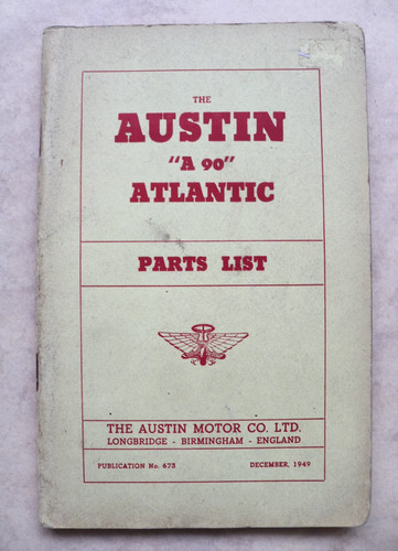 Austin a90 atlantic - a90, parts