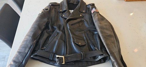 Leather motorcycle jacket - motorcycle,