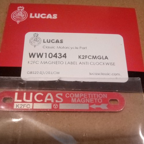 Lucas k2fc red date plate - k2fc,